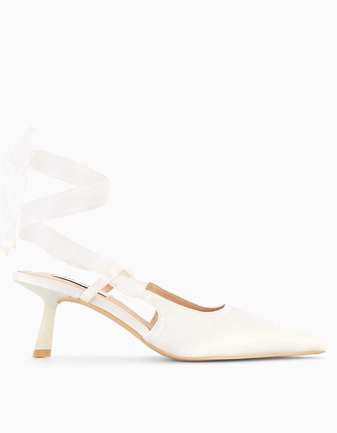 Nichelle Mesh Tie Back Heeled Shoes - Ivory, 2 of 1
