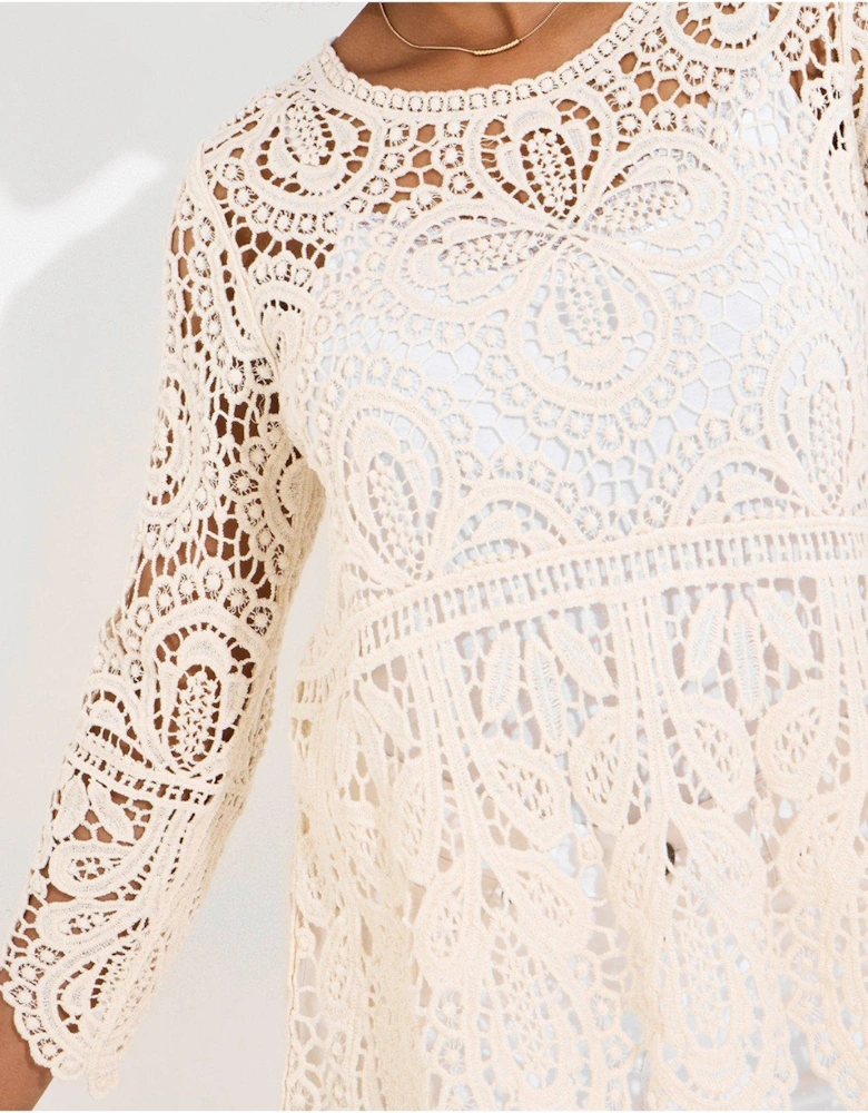 Beautifully Boho Crochet Top - Natural
