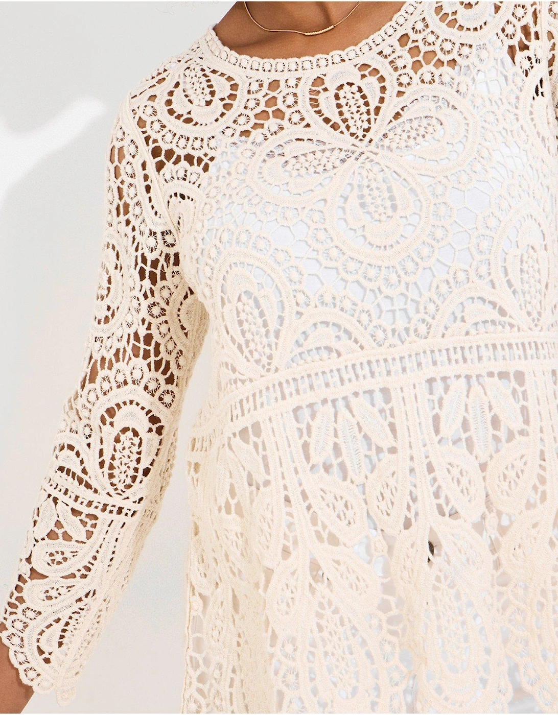 Beautifully Boho Crochet Top - Natural