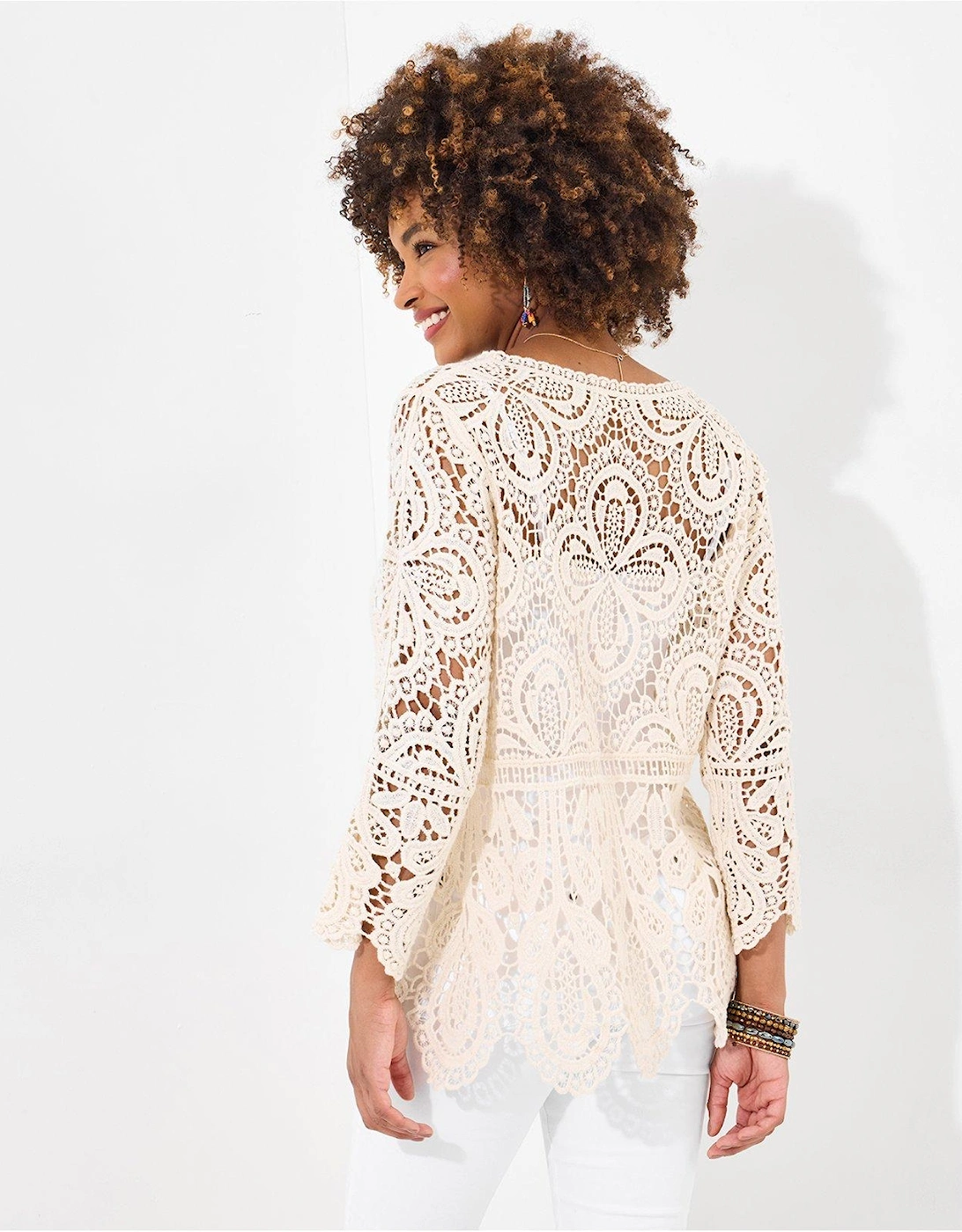 Beautifully Boho Crochet Top - Natural