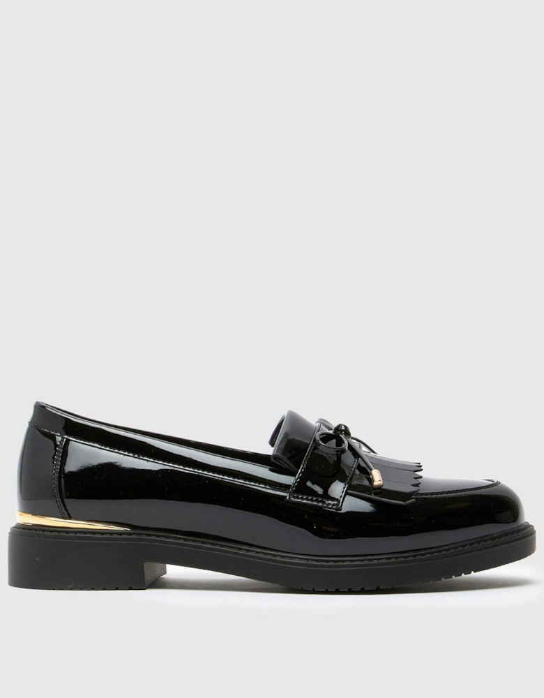 Lillia Patent Hardware Loafer - Black
