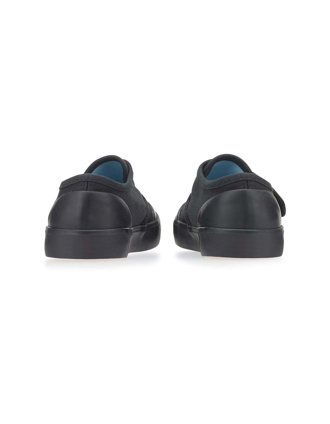 Skip Unisex Easy Riptape Lightweight School PE Plimsolls - Black Canvas
