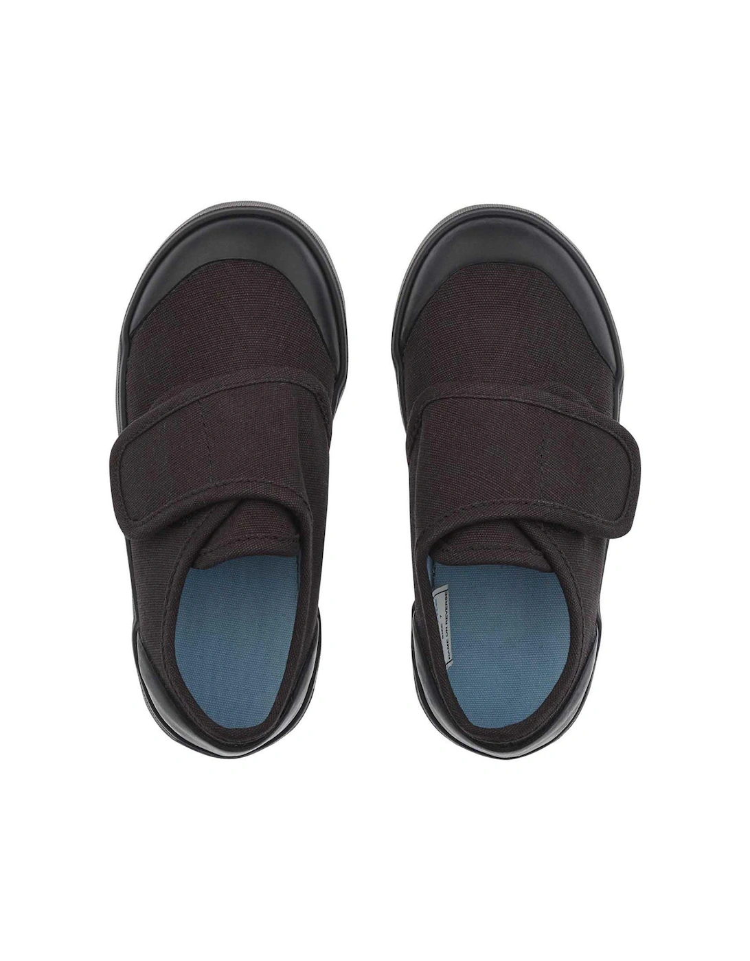 Skip Unisex Easy Riptape Lightweight School PE Plimsolls - Black Canvas