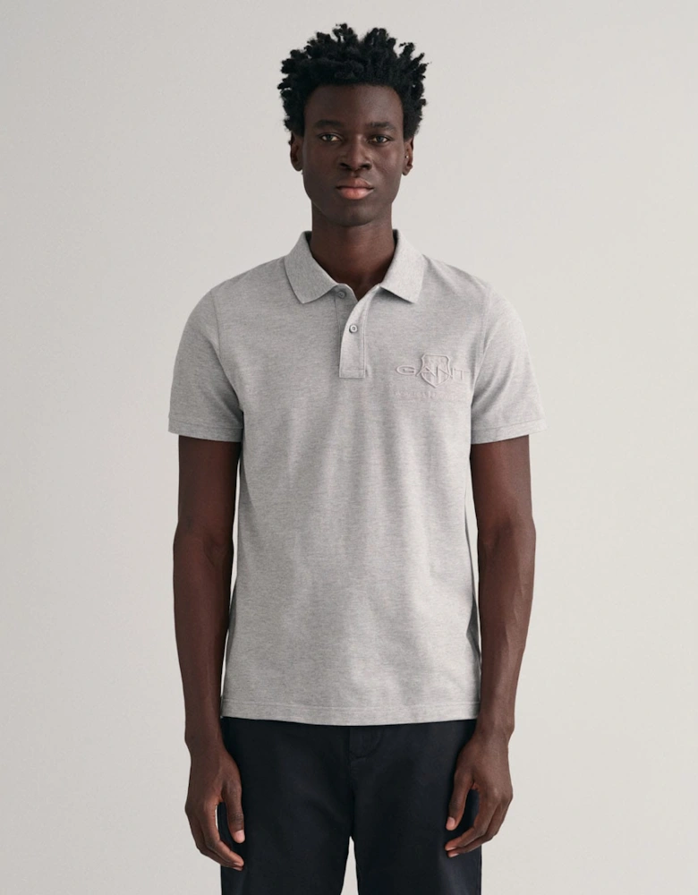 Tonal Shield Polo Shirt