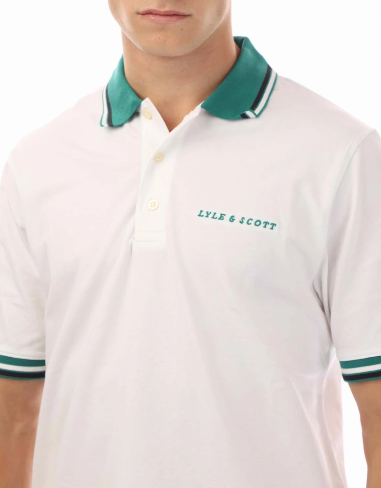 Embroidered Tipped Polo Shirt