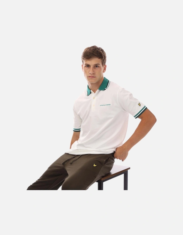 Embroidered Tipped Polo Shirt