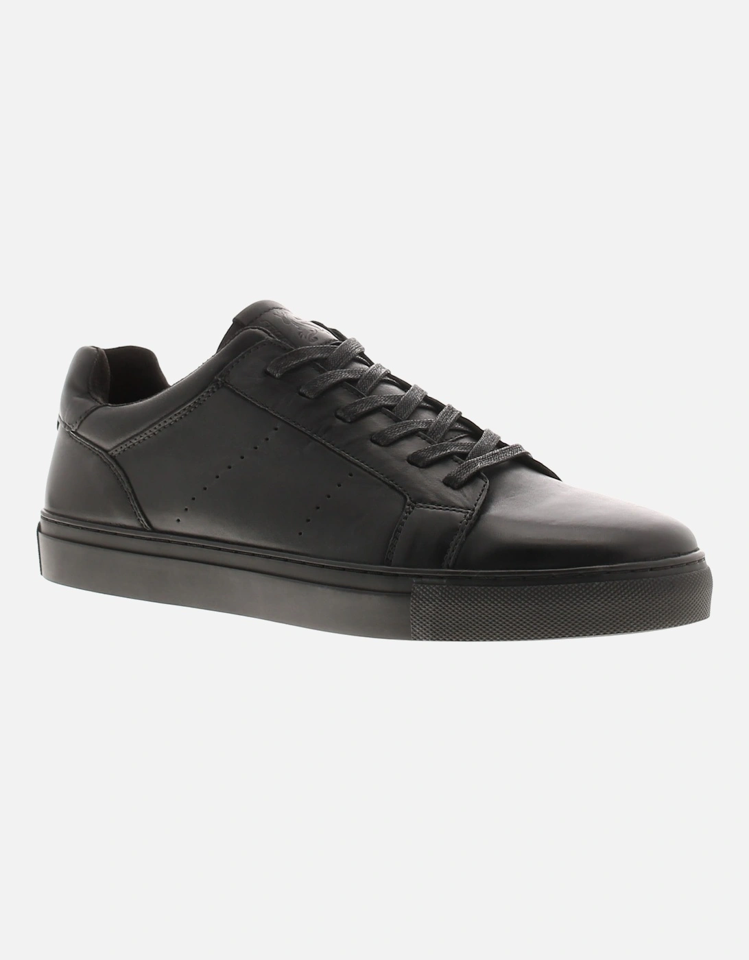 Mens Skate Shoes Trainers Bronx Leather Lace Up black UK Size, 6 of 5