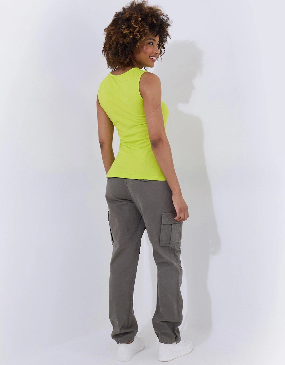 Summer Brights Ruched Vest - Lime
