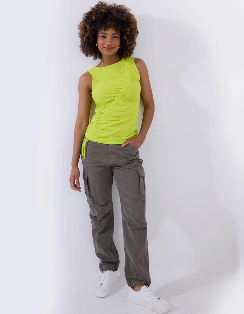 Summer Brights Ruched Vest - Lime