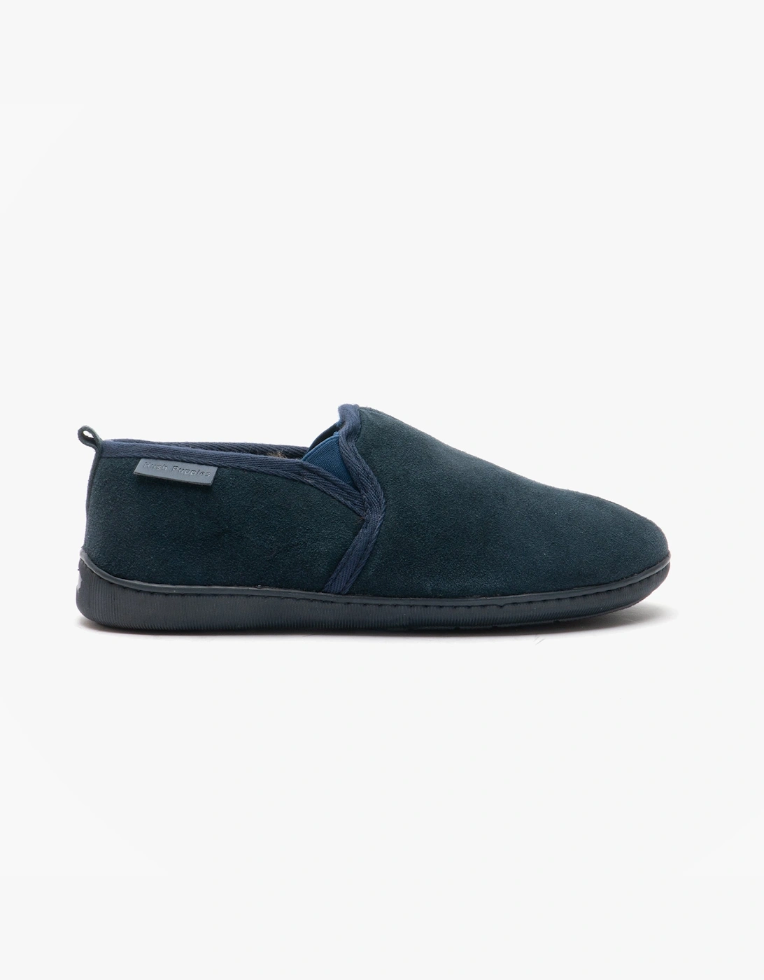 Hush Puppies Men's Hush Puppies ARNOLD Mens Suede Full Slippers Navy - Blue