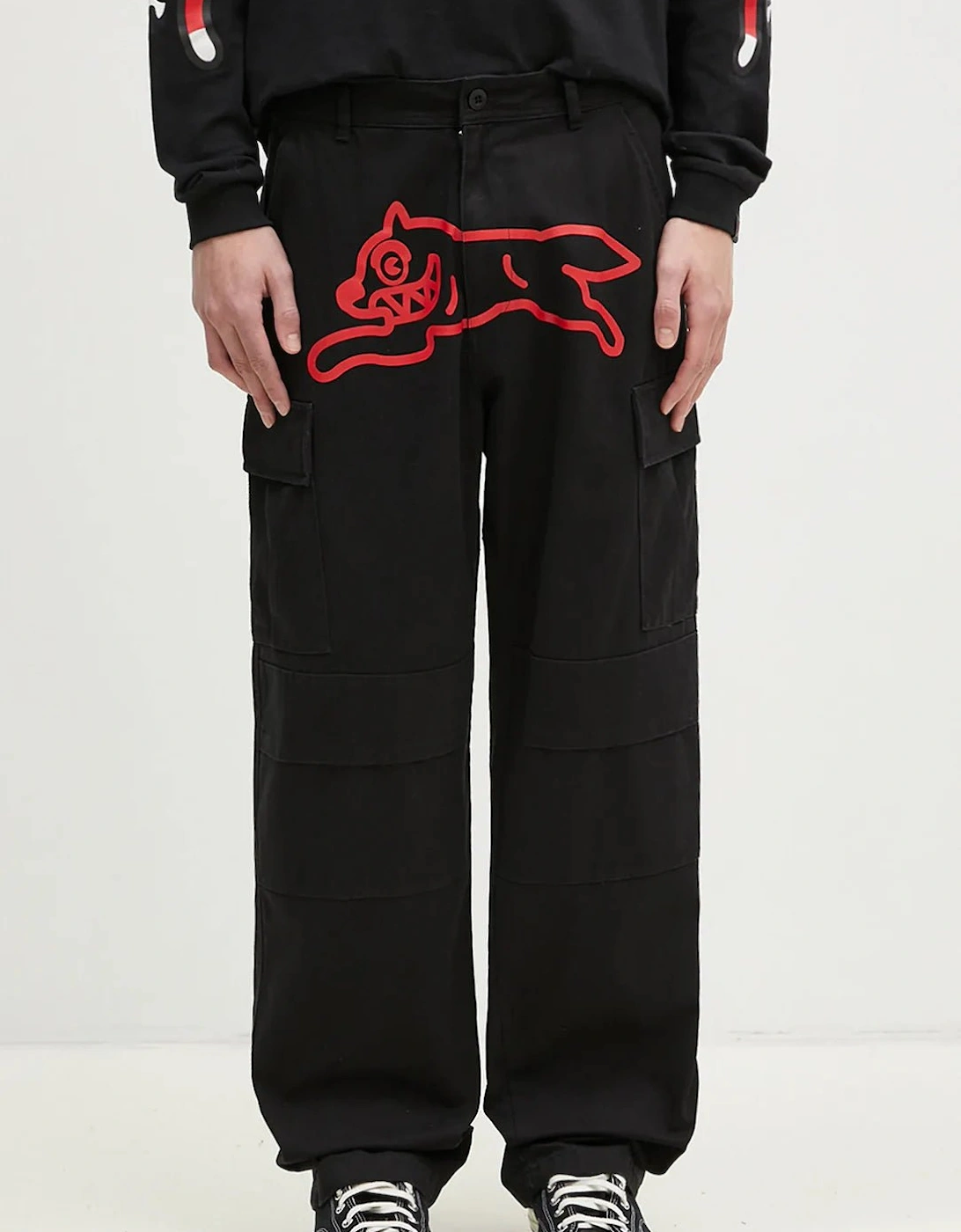 Running Dog Cargo Pant Black Red