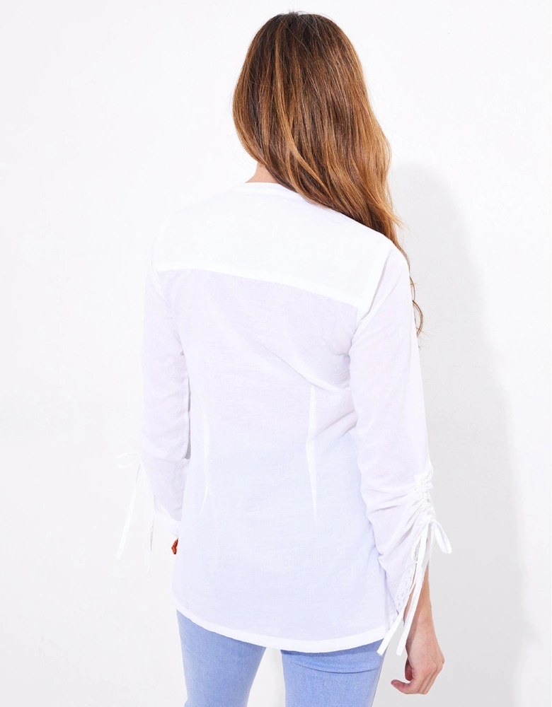 Prettiest Pintuck Cotton Blouse - White