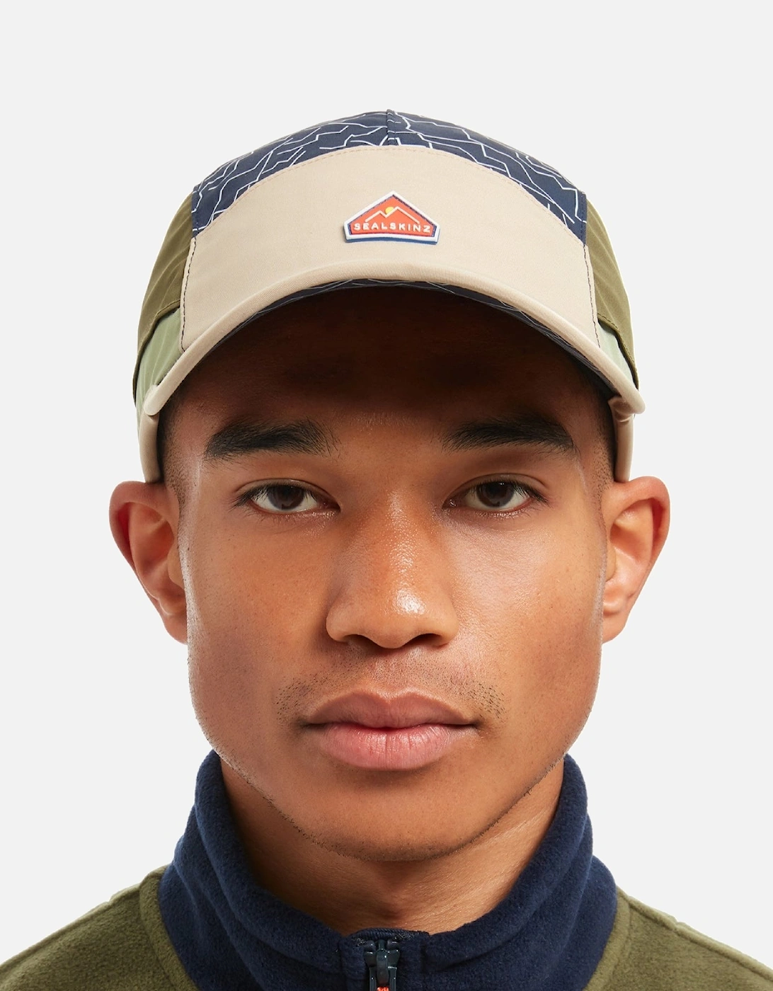Mens Poringland Print Foldable SPF Hiking Baseball Cap, 2 of 1