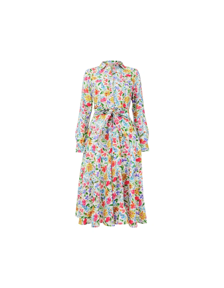 Sunshine Days Cotton Shirt Dress - White