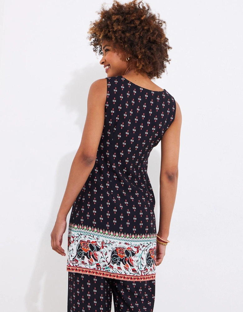 Elegant Elephant Tunic - Black