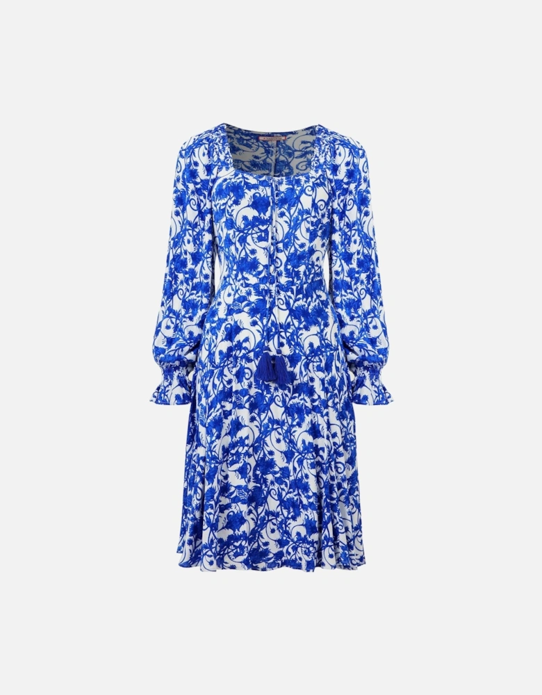 Grecian Dreams Short Dress - Blue
