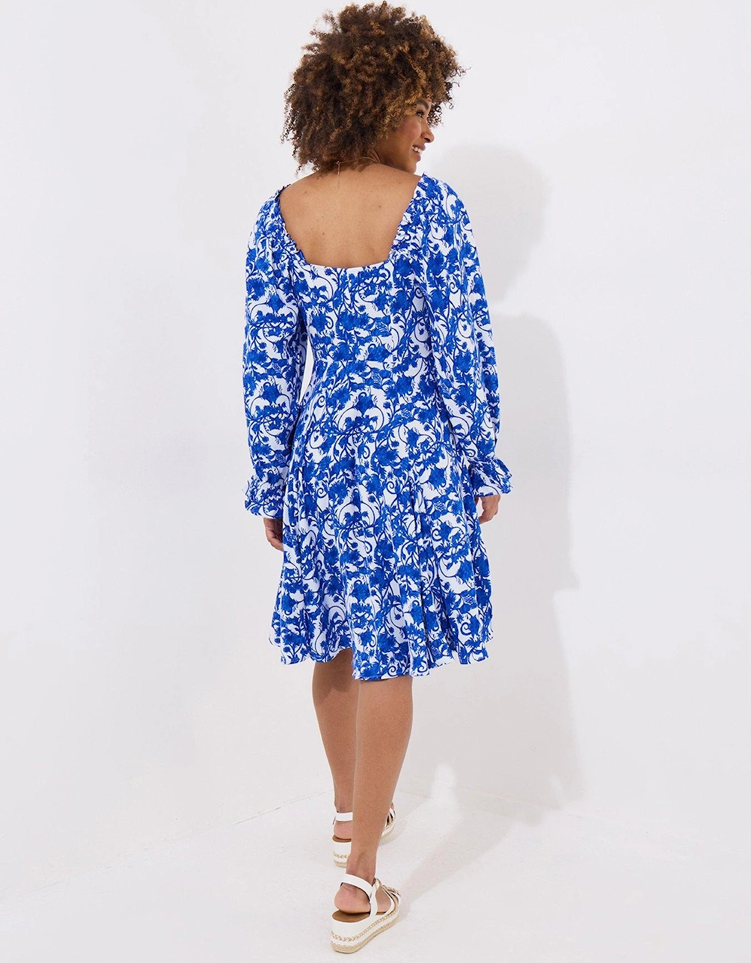 Grecian Dreams Short Dress - Blue
