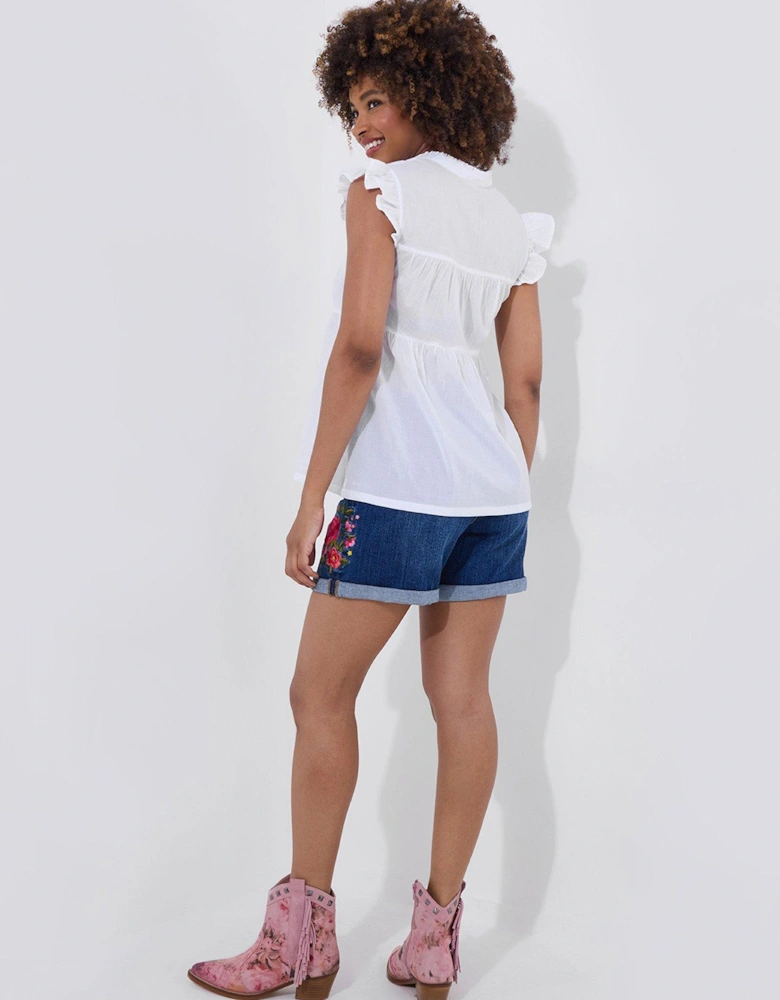 Prettiest Pintuck Cotton Blouse - White