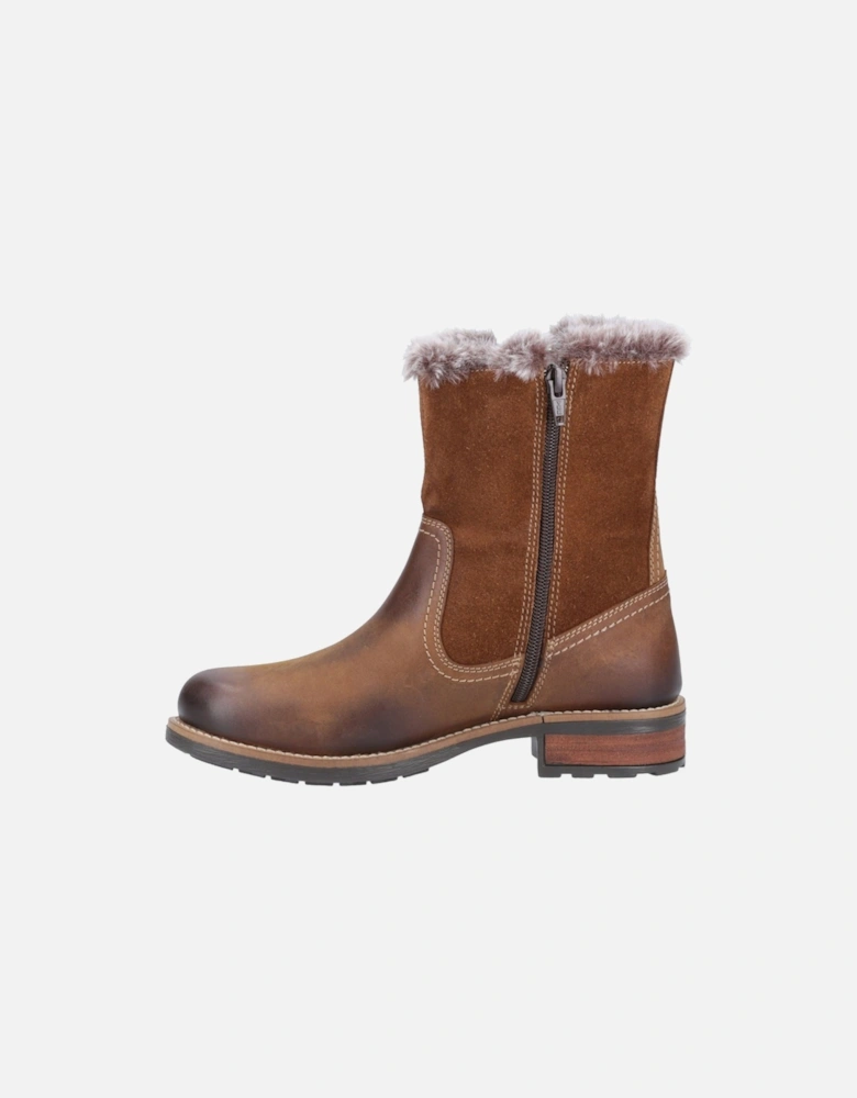 Kemerton Leather Women's Tan Winter Mid Calf Boots