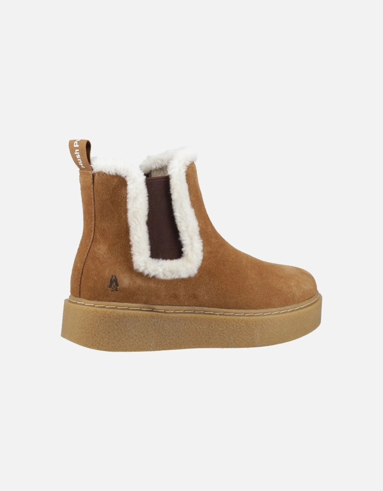 Bella Suede Women's Tan Flat Chelsea Boots