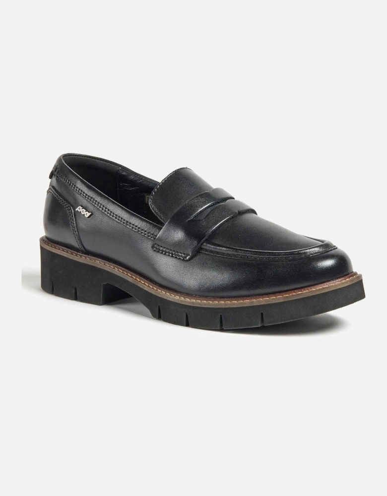 Kaltin Leather Women's Black Loafers