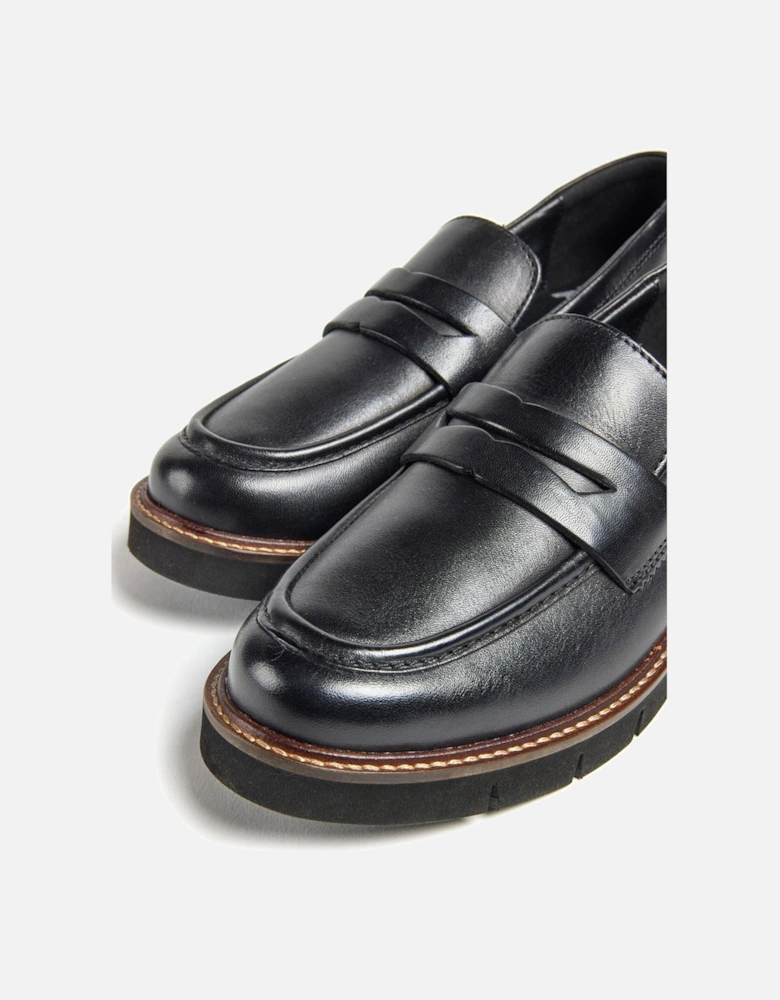 Kaltin Leather Women's Black Loafers