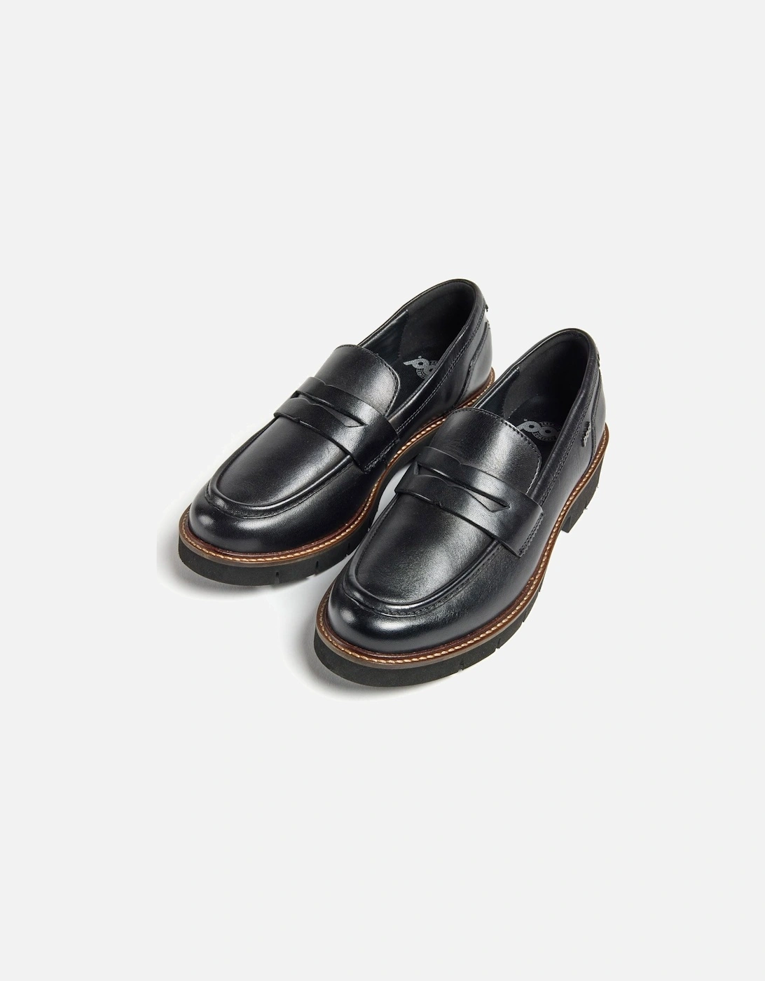 Kaltin Leather Women's Black Loafers