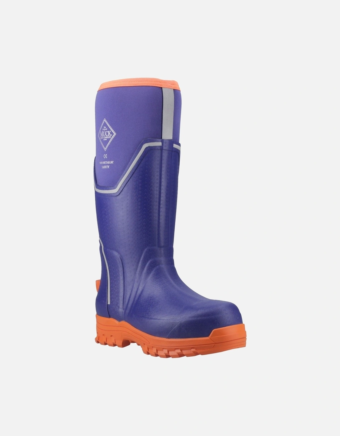 Women's Muck Boots Grit S5 Rubber Women's Blue/Orange Wellington Boots - Size: 4