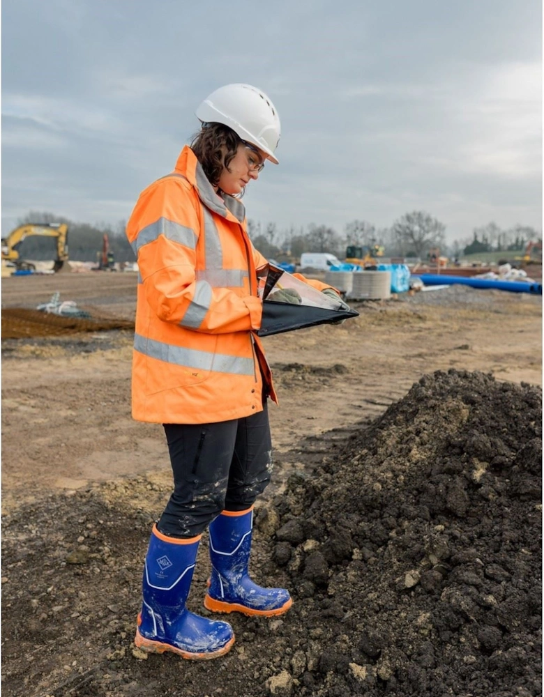 Muck Boots Grit S5 Rubber Women's Blue/Orange Wellington Boots