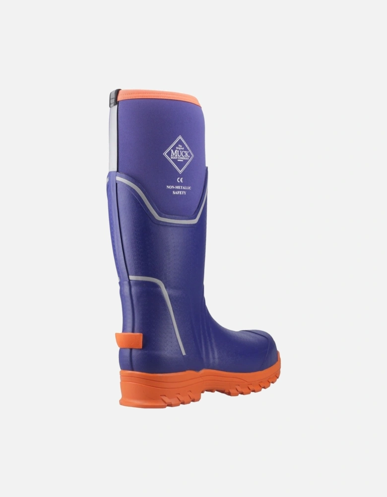 Muck Boots Grit S5 Rubber Women's Blue/Orange Wellington Boots