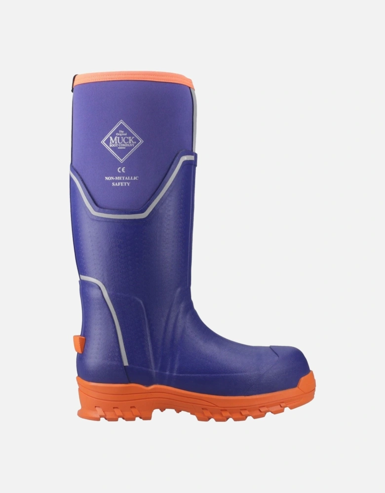 Muck Boots Grit S5 Rubber Women's Blue/Orange Wellington Boots