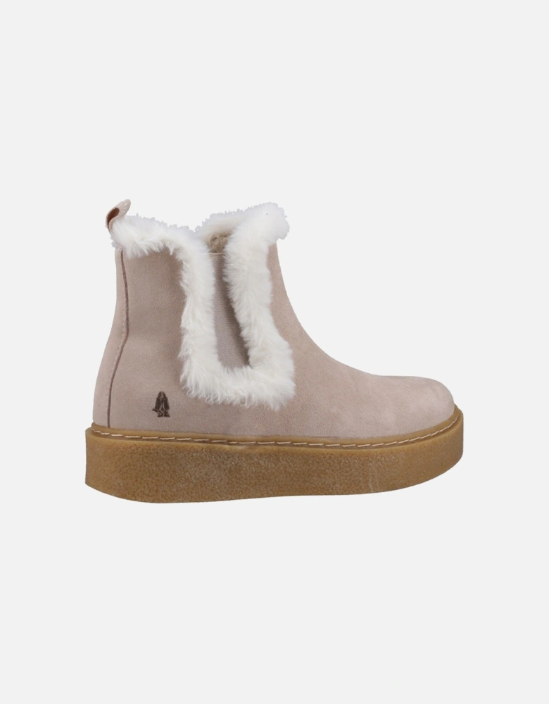 Bella Suede Women's Nude Flat Chelsea Boots