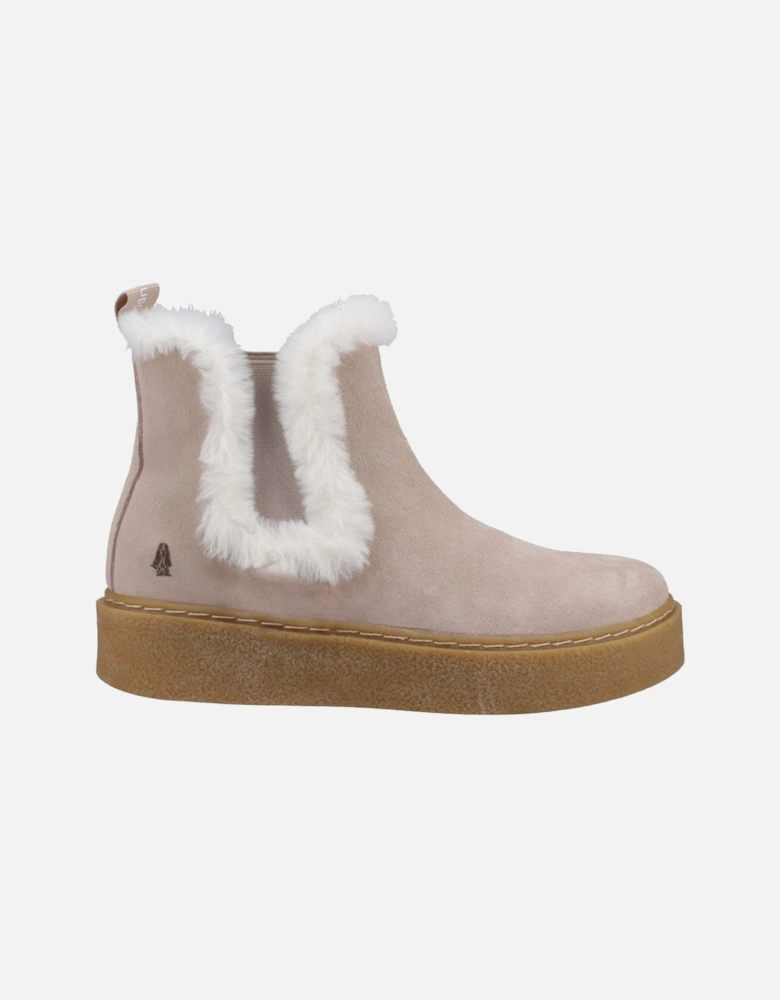 Bella Suede Women's Nude Flat Chelsea Boots