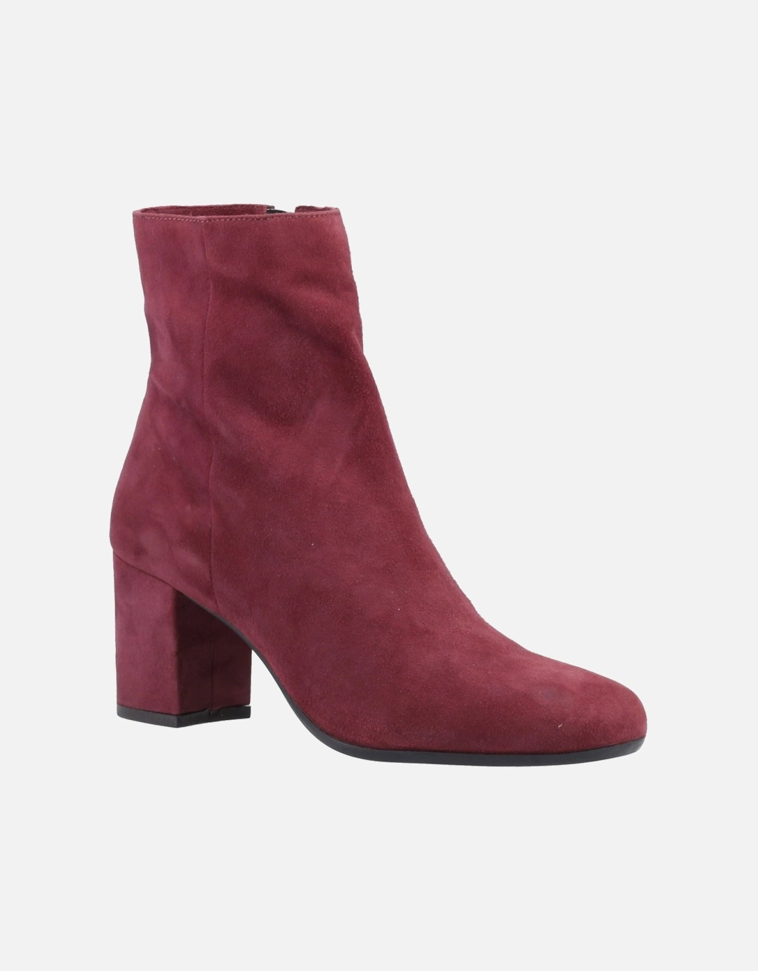 Octavia Suede Women's Bordeaux Heeled Ankle Boots, 6 of 5