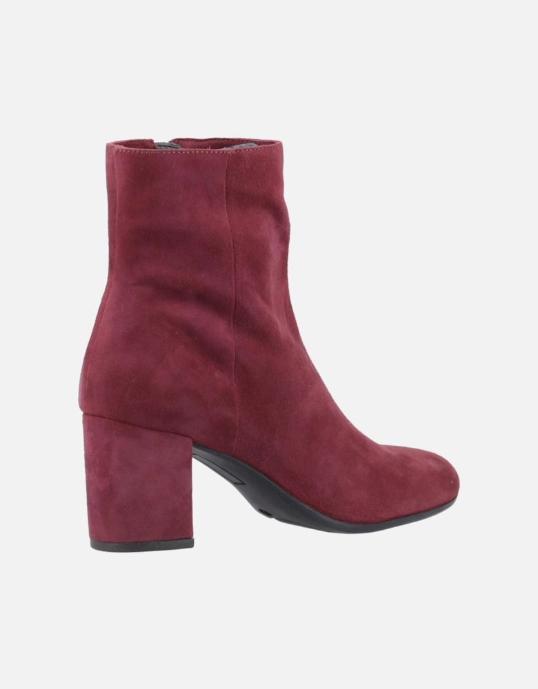Octavia Suede Women's Bordeaux Heeled Ankle Boots