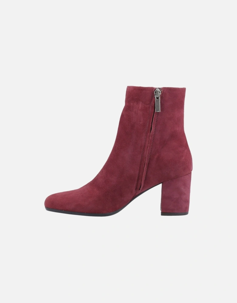 Octavia Suede Women's Bordeaux Heeled Ankle Boots