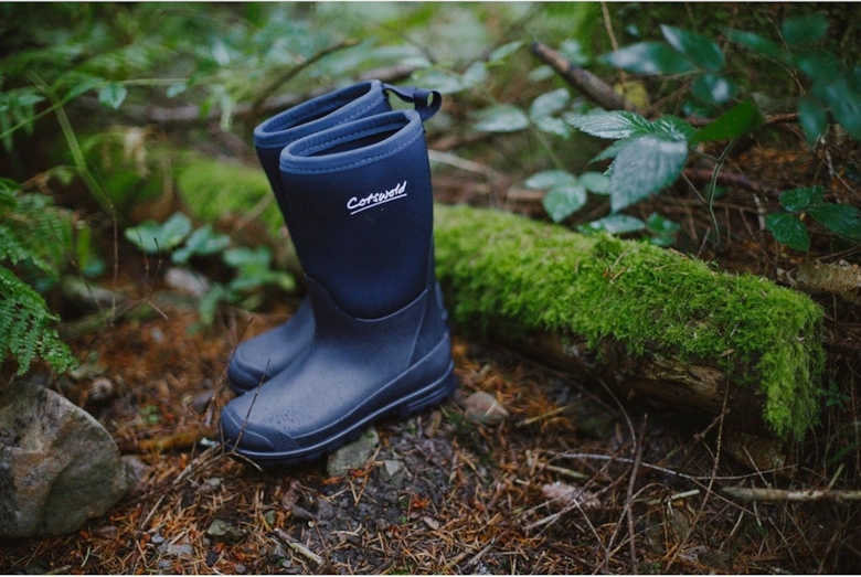 Hilly Neoprene TPR+Neoprene Navy Wellington Boots