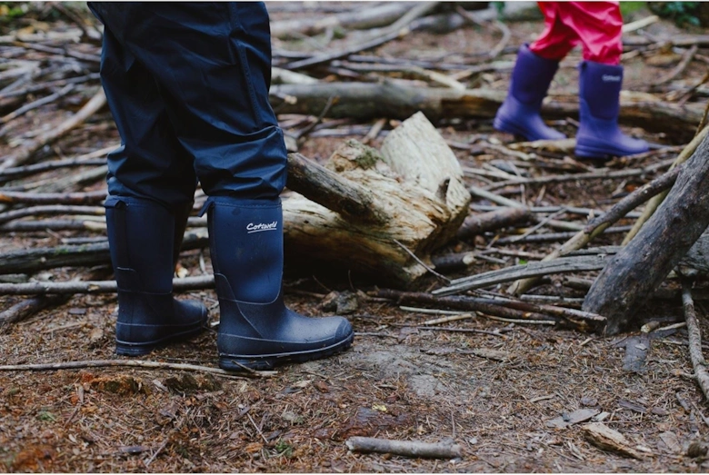 Hilly Neoprene TPR+Neoprene Navy Wellington Boots
