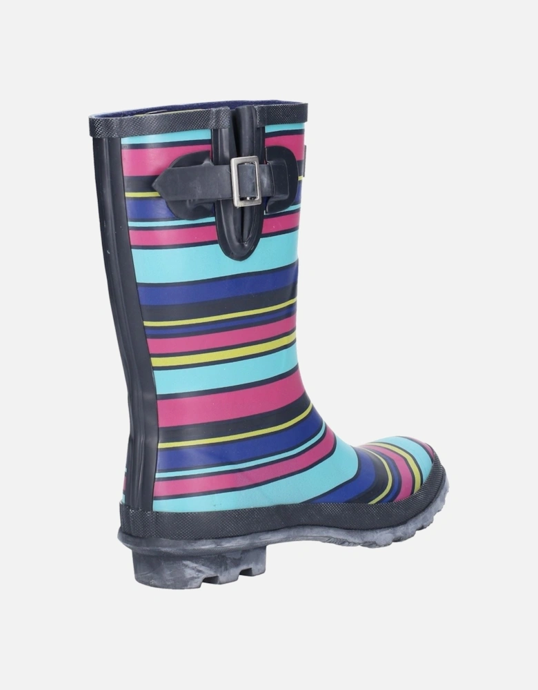 Paxford Rubber Women's Stripe Multicoloured Wellington Boots