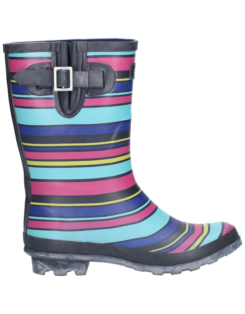 Paxford Rubber Women's Stripe Multicoloured Wellington Boots