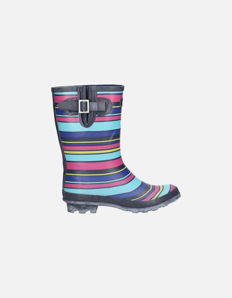 Paxford Rubber Women's Stripe Multicoloured Wellington Boots