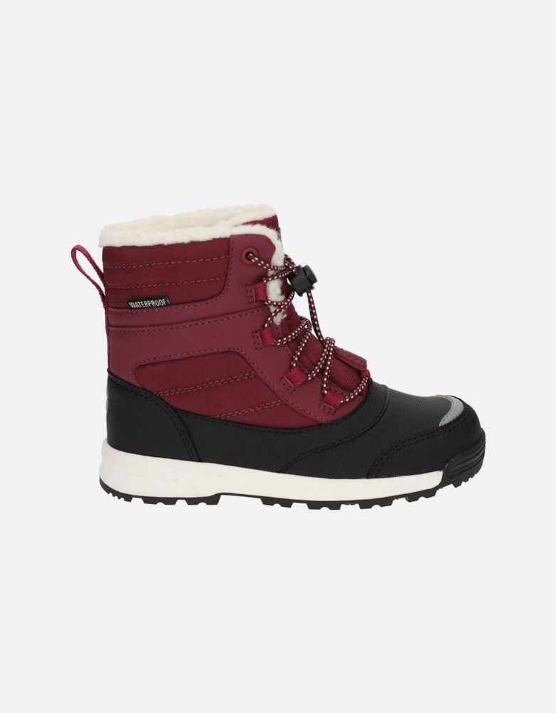 Leo Nylon Berry Winter Mid Calf Boots