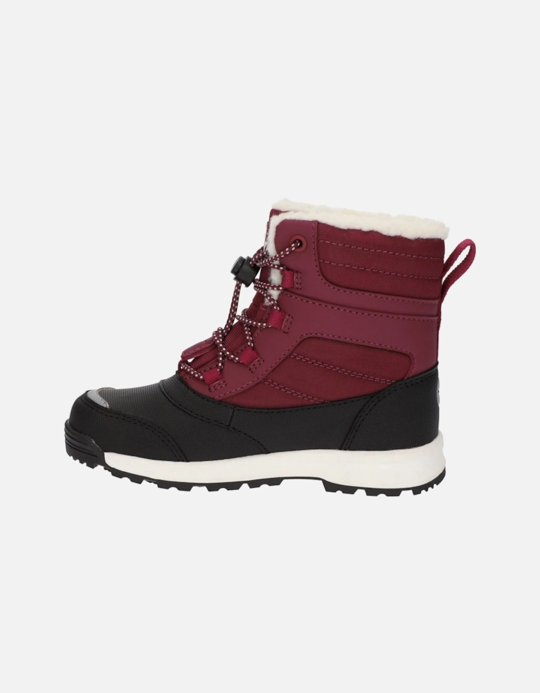 Leo Nylon Berry Winter Mid Calf Boots