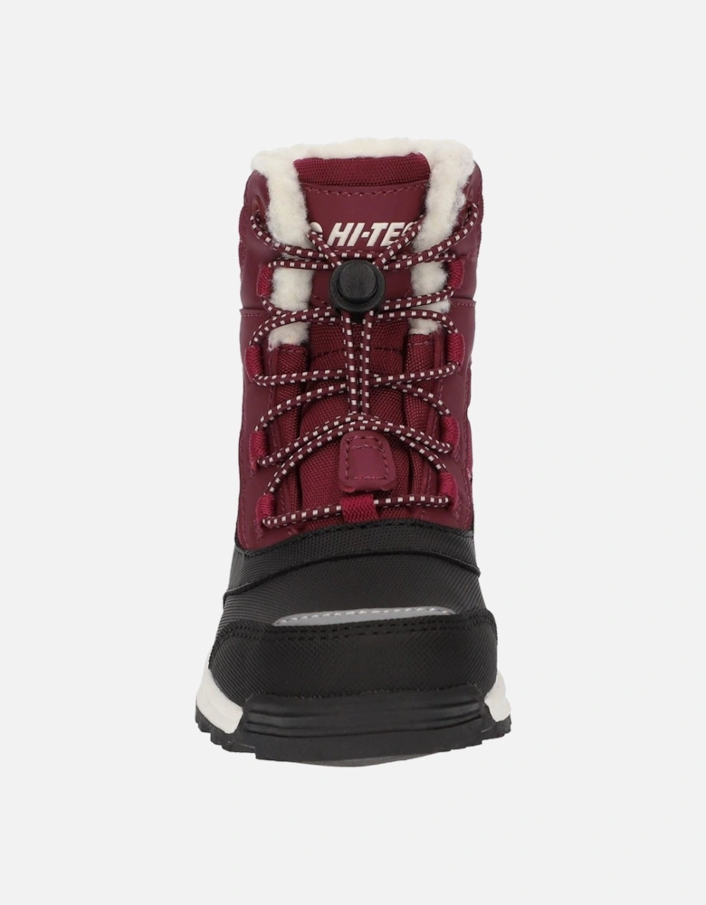 Leo Nylon Berry Winter Mid Calf Boots