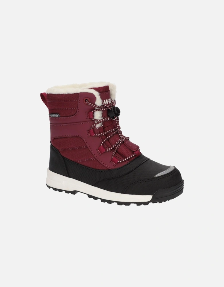 Leo Nylon Berry Winter Mid Calf Boots