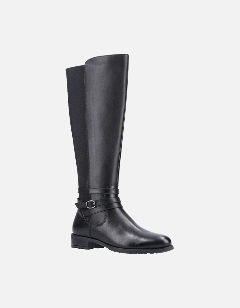 Vanessa Leather Women's Black Heeled Knee High Boots
