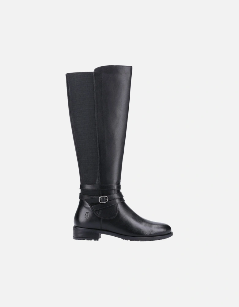Vanessa Leather Women's Black Heeled Knee High Boots