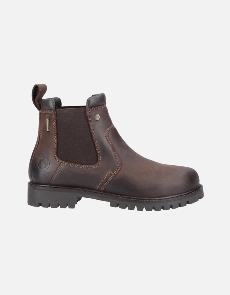 Pamington Leather Women's Brown Flat Chelsea Boots
