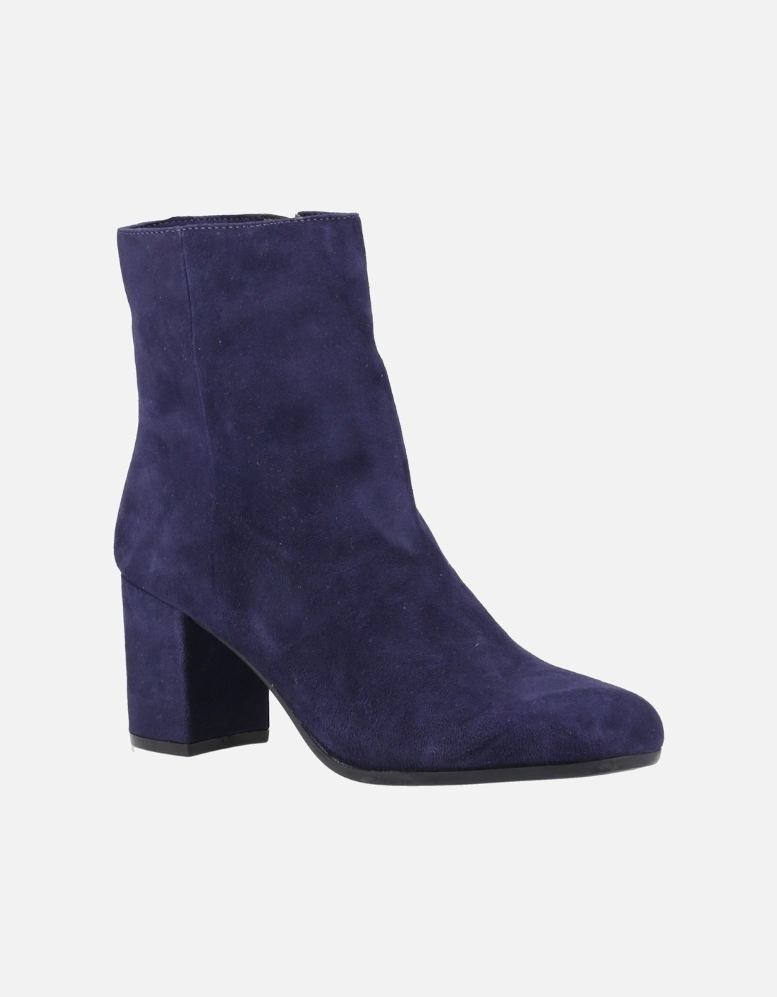 Octavia Suede Women's Navy Heeled Ankle Boots, 6 of 5