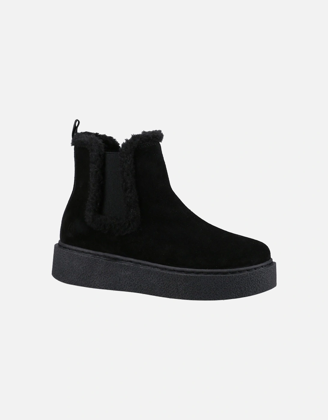 Bella Suede Women's Black Flat Chelsea Boots, 5 of 4